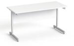 MAYAH Íróasztal, szürke fémlábbal, 140x70 cm, MAYAH Freedom SV-26 , fehér (SV-B714 F/ IBXA26F) - kellekanyagonline
