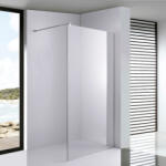 STUXI Milano Walk-in zuhanyfal, 80x200 cm, 8 mm vastag vízlepergető biztonsági üveggel, 200 cm magas, króm profillal és távtartóval (TL-6615-80)