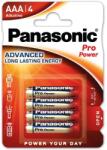 Panasonic 4db AAA/mikro tartós alkáli elem 1, 5 V (LR03PPG-4BP)