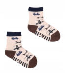  Yo! club ABS csúszásgátlós zokni (20-22) - beige/sötétkék járművek - babyshopkaposvar