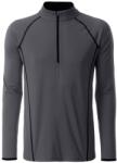 Daiber Tricou funcțional pentru bărbați cu mânecă lungă JN498 - Titan / neagră | S (JN498-1752360)
