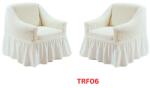 DELFIN Huse Elastice Pt Fotolii Set Cu 2 Buc. , Creponate, Cu Volan, Cod TRF06