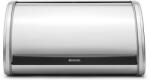 Brabantia Roll Top kenyértartó halkan záródó, befelé gördülő fedéllel, 316mm széles, 1 kenyérhez, ívelt forma, r. m. acél, selyem matt - 348907 (348907)