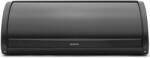 Brabantia Roll Top kenyértartó halkan záródó, befelé gördülő fedéllel, 445mm széles, 2 kenyérhez, ívelt forma, acél, matt fekete - 236761 (236761)