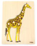 Viga Toys Gyermek fa puzzle Montessori Viga Zsiráf