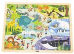 Viga Toys Gyermek fa puzzle Viga Zoo 48 db