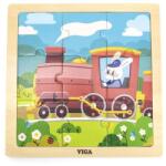 Viga Toys Fa képes kirakó puzzle Viga 9 db Vonat