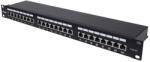 Manhattan Patch panel - CAT6A FTP árnyékolt patch panel, 24 portos, 1U, Fekete (720861) - pixel