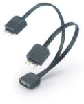 Akasa AK-CBLD08-12BK 12 cm fekete címezhető RGB LED elosztó kábel (AK-CBLD08-12BK)