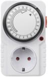 UltraTech Kapcsolóóra, időzítő, napi időzítés, 48 BE-KI/nap, dugaszolható, elektromechanikus, UT-T161M