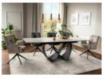  Masa Bucatarie Si Dining INFINITY Extensibila Marmura Alb/Negru 160(240)x95 cm - divahome - 6 071,00 RON