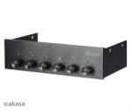 Akasa - Ventilátor szabályzó FC. SIX 5.25" 6 csatornás Fekete (AK-FC-08BKV2) (AK-FC-08BKV2)