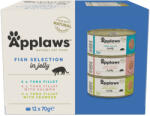 Applaws 24x70g Applaws halválogatás aszpikban nedves macskatáp