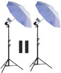 SUNPAK Vlogger szett, 2db 50W izzó, 3000-5500K, 2db állvány, 2db ernyő, 2db távirányító, hordtáska (SP-SP-STLT-50W)