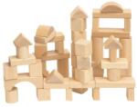 Woodyland Cuburi din lemn naturale (50 piese) (90650) - ookee