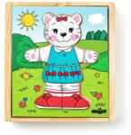 Woodyland Puzzle din lemn - Imbraca pisica (90019) - ookee