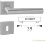 Gomboss/Perfekto Tímea Din Fix Csapos Négyzetrozettás Rozsdamentes Inox WC Asszimetrikus Gomb/Kilincs (70-600232-58-GE)