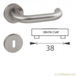 Gomboss/Perfekto Ubul U-alakú Din Fix Csapos Körrozettás Rozsdamentes Inox WC Gömb Gomb/Kilincs (70-600229-58-GB)