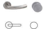 Gomboss/perfekto Gina Din Fix Csapos Körrozettás Rozsdamentes Inox BB Gömb Gomb/Kilincs (70-600227-51-GB)