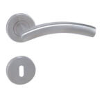 Gomboss/perfekto Alex Körrozettás (Fém Alaplappal) Rozsdamentes Inox BB Asszimetrikus Gomb/Kilincs (70-000071-51-GE)