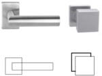 Perfekto Tímea Din Fix Csapos Négyzetrozettás Rozsdamentes Inox PZ Asszimetrikus Gomb/Kilincs (70-600232-52-GE)