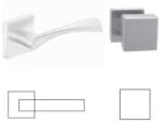 Perfekto Galaxy Din Fix Négyzetrozettás WC Asszimetrikus Gomb/Kilincs (70-600225-58-GE)