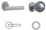 Gomboss/perfekto Tímea Körrozetás Rozsdamentes Inox WC (Műanyag Alaplap) Gömb Gomb/Kilincs (70-12M073-58-GB)