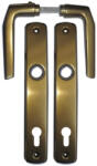 Gomboss/perfekto Alu 410 Pajzsos Ajtókilincs F4 bronz 90 mm PZ (64-000160-12)