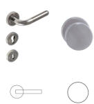 Gomboss/Perfekto Giulia (Isabel) Körrozettás Rozsdamentes Inox PZ Gomb/Kilincs (70-000077-52-GK)