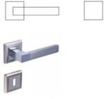 Gomboss/perfekto Star Négyzetrozettás Szatén Króm Felület PZ Gomb/Kilincs (25-600528-52-GK)