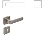 METAL-BUD Rico Négyzetrozettás Szatén Króm Felület PZ Gomb/Kilincs (25-601125-52-GK)