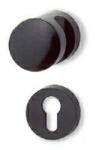 Gomboss/Perfekto Műanyag Körrozettás Gomb/Gomb Fekete szin Normál / Cilinder Alsó Zártakaró (50-600508-52)