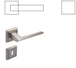 Gomboss/Perfekto Kvantum Négyzetrozettás Szatén Króm Felület PZ Gomb/Kilincs (25-600529-52-GK)