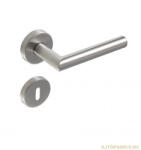 Perfekto Tímea Körrozetás Rozsdamentes Inox PZ (Műanyag Alaplap) Asszimetrikus Gomb/Kilincs (70-12M073-52-GE)