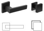 Domino Matrix Black Line Négyzetrozettás Fekete Szín PZ Fix Gomb/Kilincs (50-600196-52-GK)