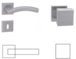 Perfekto Alex Din Fix Csapos Négyzetrozettás Rozsdamentes Inox WC Asszimetrikus Gomb/Kilincs (70-600230-58-GE)