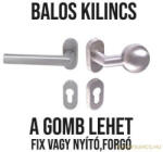 Gomboss/perfekto Tímea-Kertkapu Balos Oválrozettás Rozsdamentes Inox PZ Asszimetrikus Gomb/Kilincs (70-12E073-52-GE)