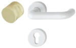 Gomboss/perfekto Műanyag Körrozettás Gomb/Ajtókilincs Fehér szín Normál / Cilinder Alsó Zártakaró (65-600508-51)