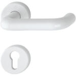 Gomboss/Perfekto Műanyag Körrozettás Ajtókilincs Fehér Szín Normál&Cillinder Alsó (65-600507-51)