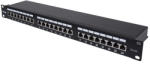Manhattan Patch panel - CAT6A FTP árnyékolt patch panel, 24 portos, 1U, Fekete (720861) - bbmarket