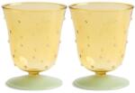 &k amsterdam borospohár készlet glass dot yellow 200 ml 2 db - többszínű Univerzális méret