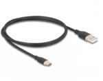 Delock Cablu USB-A 2.0 la USB type C T-T 1m silicon Negru, Delock 81226 (81226)