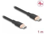 Delock Cablu USB 2.0 type C la USB type C T-T PD 3.0 60W 1m Negru, Delock 81238 (81238)