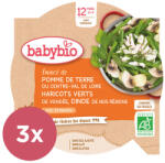 Babybio 3x BABYBIO Menü burgonya és bab pulykaszeletekkel 230 g