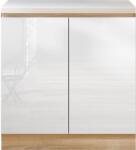 TEMPO KONDELA Alsószekrény D 80, fehér magas fényű HG, LINE