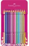 Faber-Castell színes ceruza készlet 12db-os SPARKLE rózsaszín fém dobozban (201737)