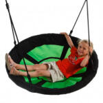 KBT Leagan cuib rotund din material Swibee negru-verde (190007007001) Leagan