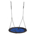 KBT Leagan cuib rotund din material Swibee negru-albastru (190007004001) Leagan