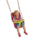  KBT Leagan baby Luxe cu protectie din plastic Mov/lime (131001007001) Balansoar bebelusi