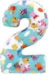 BP Fólia lufi 2-es születésnapi szám - Peppa Malac 66 cm